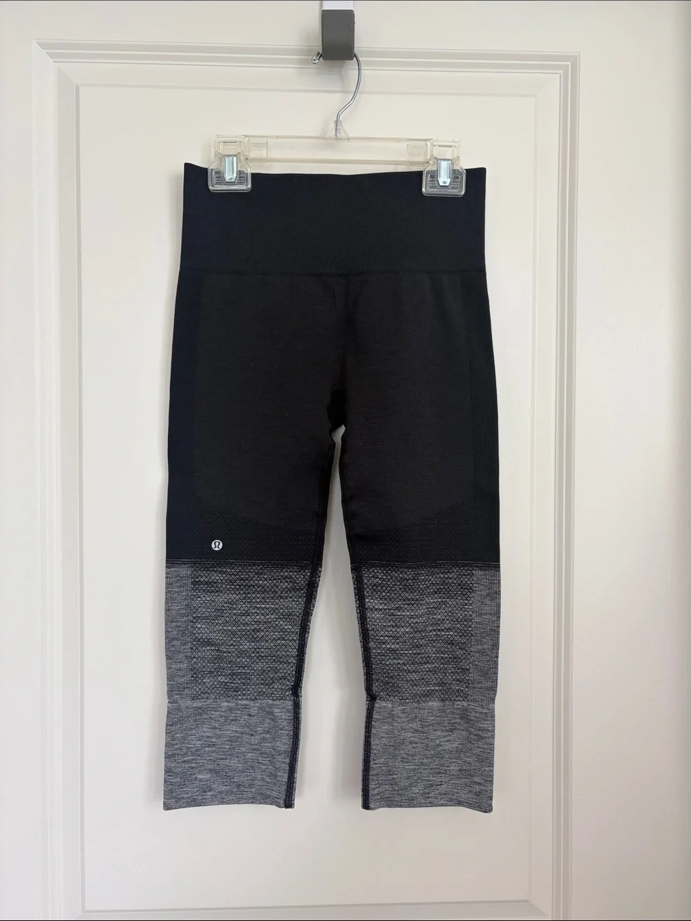Lululemon Black and Gray Cropped Leggings